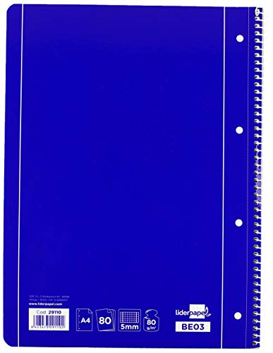 Liderpapel BE03 Spiralblock, A4, Blau