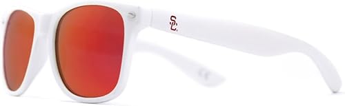 NCAA USC Trojans USC-6 - Gafas de sol con lente cardenal, color blanco, talla única