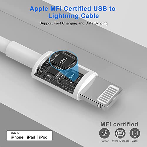 Esbeecables 2023-3-13 Iphone Charger,[Mfi Certified] 2Pack 6Ft Lightning Cable Data Sync Charging Cords With 2Pack Usb Wall Charger Travel Plug Adapter Compatible With Iphone 14/13/12/11/Mini/Xs/Max/Xr/X/8/7/Se thumb #2