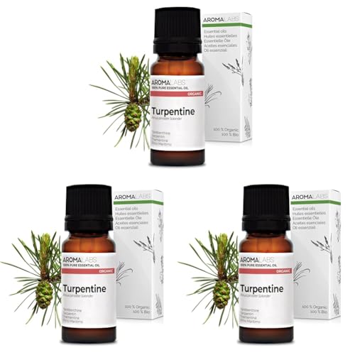 Aroma Labs - Térébenthine BIO - Huile Essentielle Chémotypée et Certifiée AB/Cosmos - 10 mL (Lot de 3)