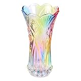 Bunte Blume Vase. Glas vase können mit gefüllt werden viele anlage, wie tulpen, freesie, stiefmütterchen, rosen, äste, etc.