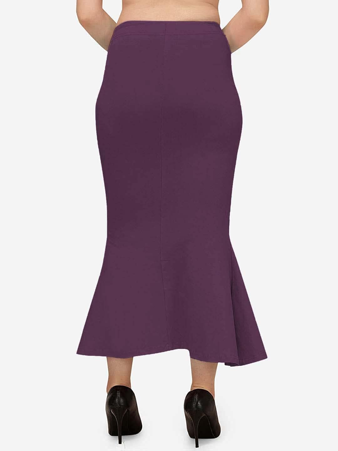 Aashita Creations Wine Color Saree Shapewear Slim fit Petticoat