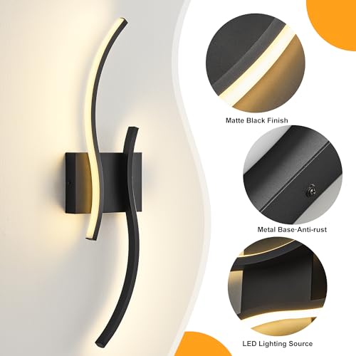 Image of KARTOOSH Hardwired LED Vanity Lights for Bathroom | 2 Pack 23.6 Inch, 3CCT Dimmable, Waterproof, Rustproof, Bathroom Light Fixtures Over Mirror