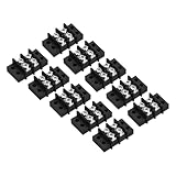uxcell 10 Pcs 2 Positions Terminal Block 300V 20A 9.5mm Pitch Dual Rows 2 Circuits DIN Row Screw Terminals...