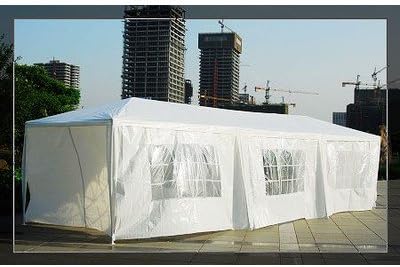 Aosom New 10 X 30 Wall White Canopy Party Tent with Side Wall