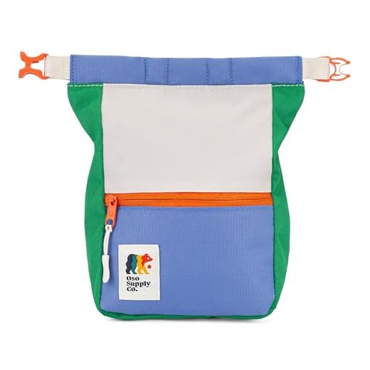 Oso Supply Co - Large Roll Down Bouldering Chalk Bucket (Green/Blue/Orange)