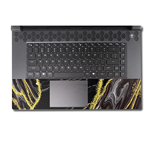 Image of MightySkins Skin Compatible With Alienware M17 R5 (2022) Full Wrap Kit - Black Marble Glitter | Protective, Durable, and Unique Vinyl Decal wrap cover | Easy To Apply & Change Styles | Made in the USA