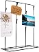 Space Art Deco, Black Clip Photo Holder Stand - Holds Eight 4x6 Pictures - Tabletop Decor - Picture Display - Black Clips for Photos/Notes - Simple and Modern - DIY Project