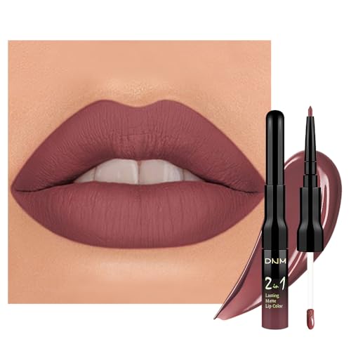 Image of evpct 1Pcs Red Brown Matte Lip Liner & Liquid Lipstick Stain Makeup Set for Women Gift, Red Lip Liner Stain Long Lasting Waterproof Smudge Proof, Longwear Lips Stick Makeup 24 hours originale, 57