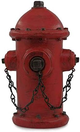 ornerx Resin Fire Hydrant Statue Decor 6" Tall - Small