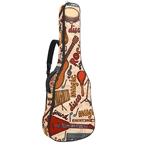 Housse guitare acoustique imperméable anti-choc protège de la pluie étui rembourré 42.9in