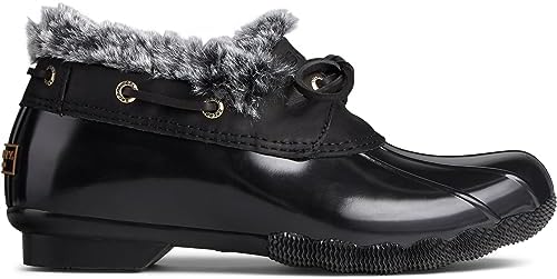 Sperry Women's Saltwater 1-Eye Rain Boot, Black/Black, 7.5 | Image 3