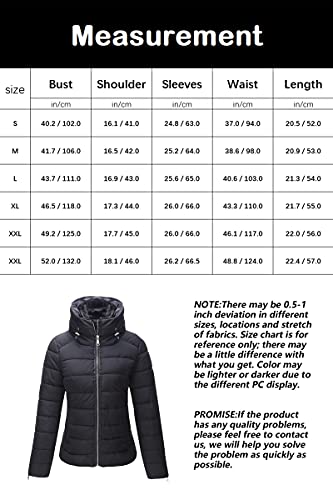 Bellivera Women Quilted Lightweight Puffer Jacket, Winter Clothes Trendy Padded Bubble Short Coat 1712019 Black L #TOP3