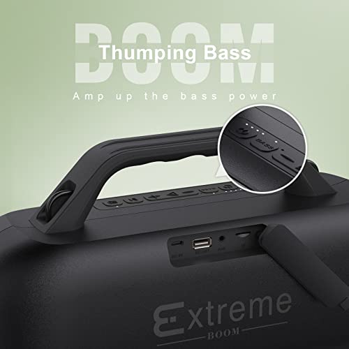 Doss Extreme Boom Outdoor Speaker Black Bundle E-Go Ⅲ Waterproof Bluetooth Speaker Black #TOP3