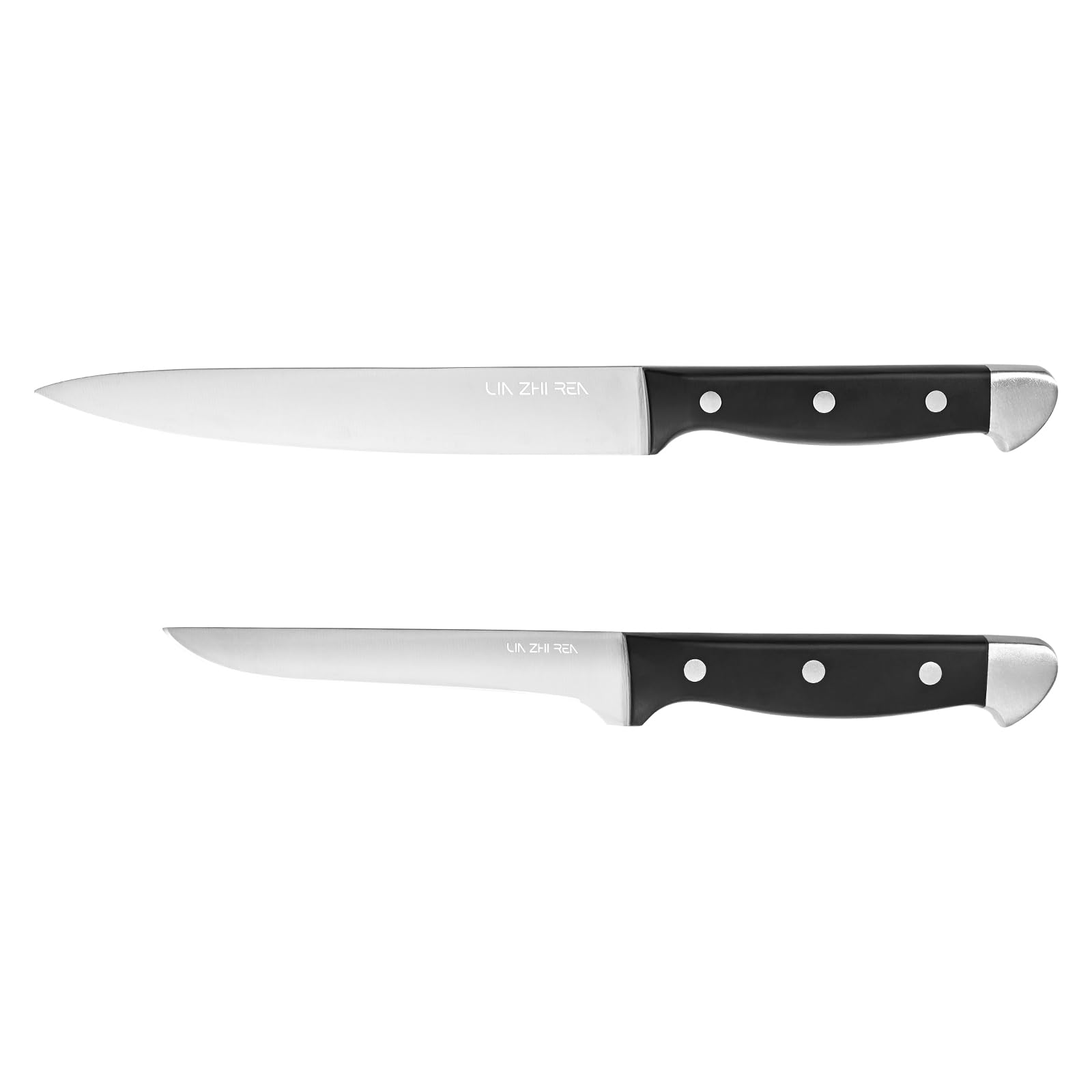 LIN ZHI REN Kitchen Knife Set - Slicing Knife + Boning Knife - Premium Stainless Steel, Ergonomic Handle, Suitable for Meat, Barbecue, and Professional Cooking