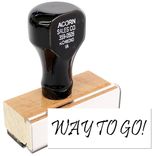 Tampon Large Way To Go avec empreinte nette grand format en bois