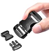 3pcs 1" Plastic Buckles for Strap Replacement, Quick Side Release Buckles Outdoor Camping Backpac...