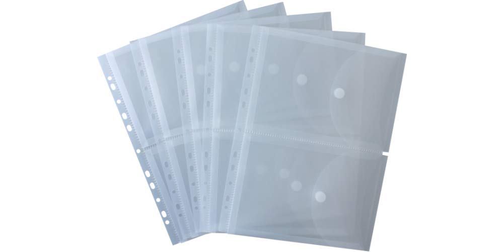 20 Pochette Plastique A4, Pochette Porte Transparente Porte Docuent Avec 11 Trous Pour