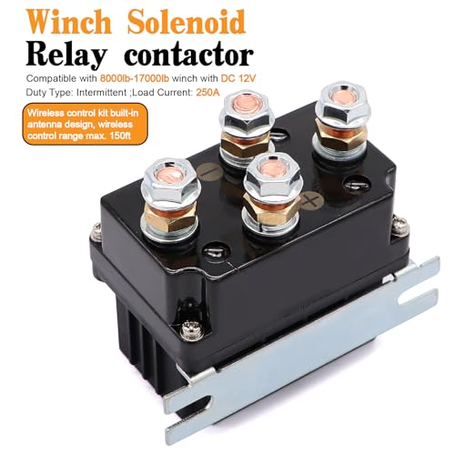 Relé Solenoide para Winch 12V 250A con control remoto miniatura 5