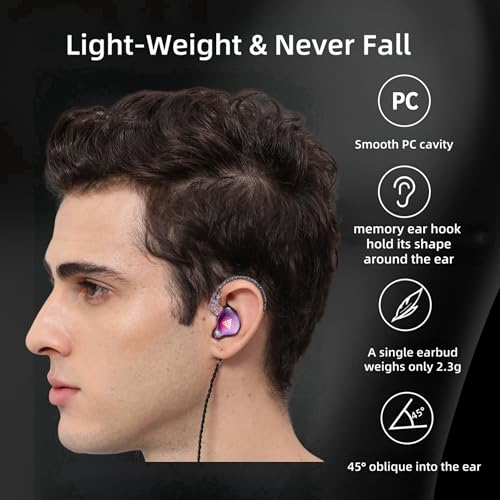 Image of HJX QKZ AK6 Pro Wired IEM for Gaming Earbuds with MIC, in Ear Monitor Headphones, Deep Bass Sound, 1DD 10mm Dynamic Driver, IEM for Music Video Calling(Colors)
