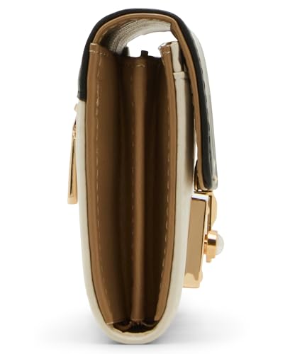 Anne Klein Colorblocked Pushlock Continental Wallet, Parchment2