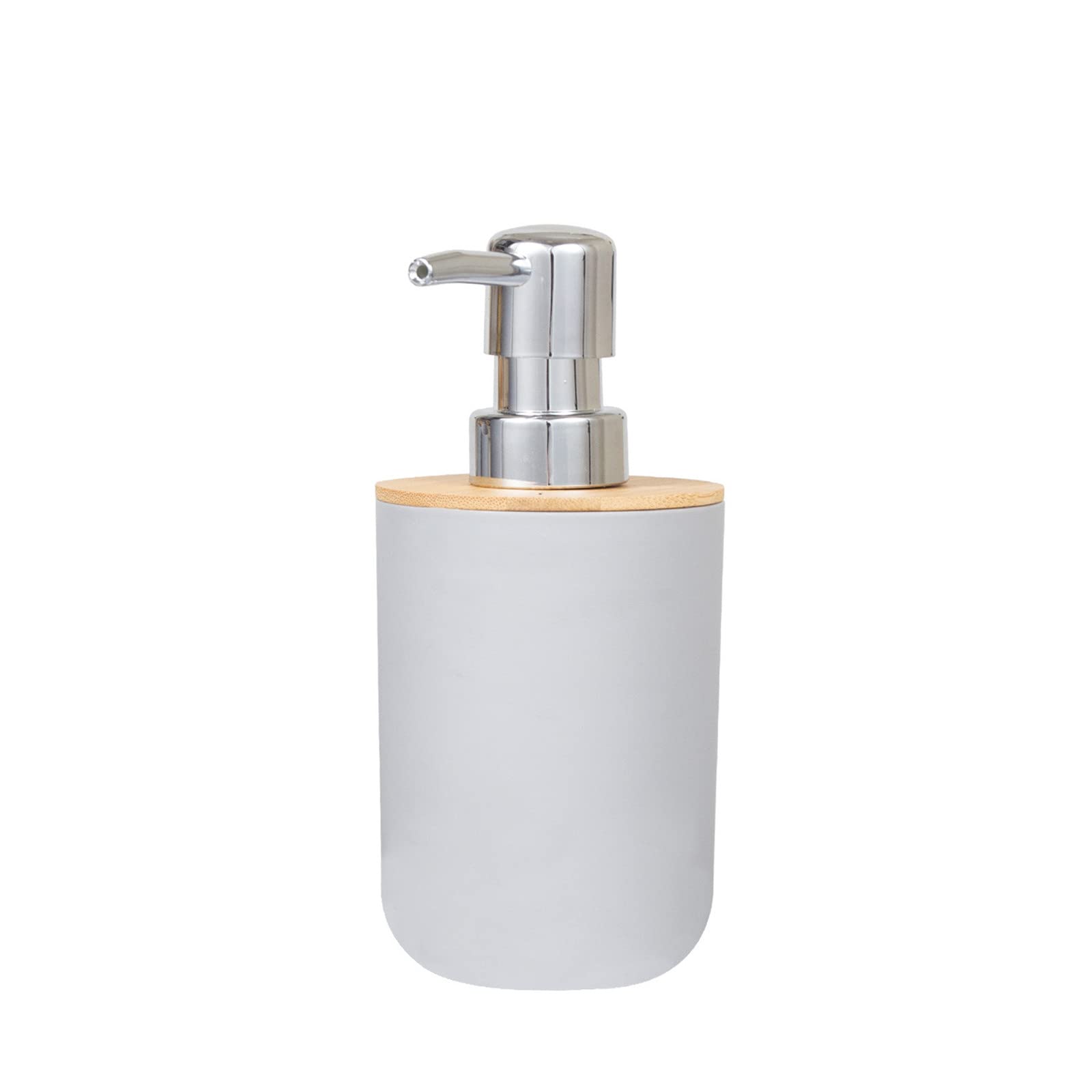 Juegos de Accesorios de baño, Simple Madera Acesorios Cuartos de Baño 4 Piezas con Dispensador Jabon Baño, Jabonera Baño, Porta Cepillo de Dientes, Bandeja, para Champú Gris/Blanco/Negro