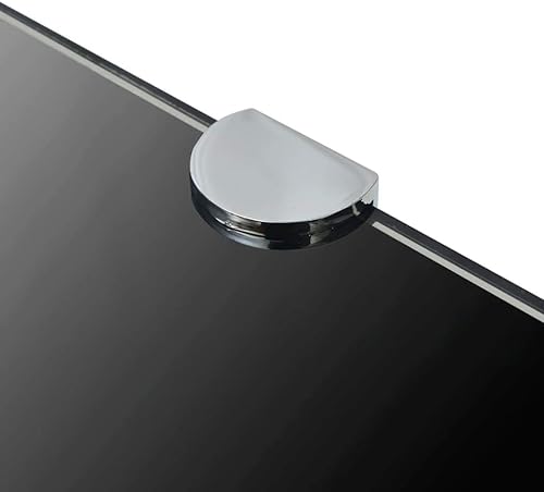 Miniatura 5 de Estantes flotantes de esquina de vidrio, vidrio templado de seguridad de 17.7 pulgadas de grosor, estantes de almacenamiento de capacidad de 33