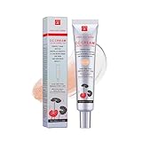 Centella Asiatica Color Correcting CC Cream Foundation Full Coverage Unsichtbare Poren Langanhaltendes Makeup Feuchtigkeitsspendende CC Creme für natürlich strahlende Haut (#2 Light, 45ml)