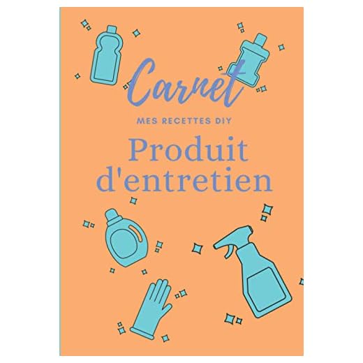 Carnet mes recettes DIY produits d'entretien: Calepin recettes produits ménagers maison 100 pages cadeau écolo