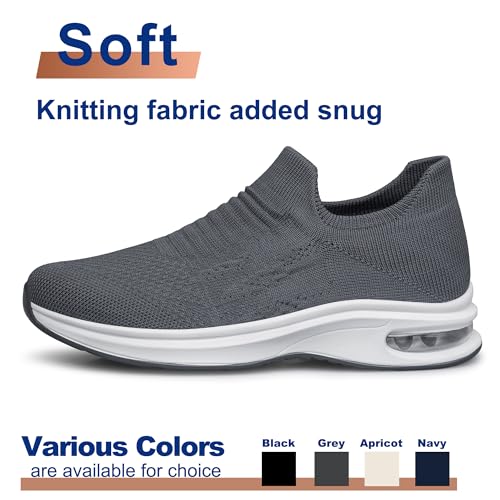Image of Mens Walking Shoes Slip on Lightweight Running Shoes Workout Athletic Tennis Shoes Gym Sneakers