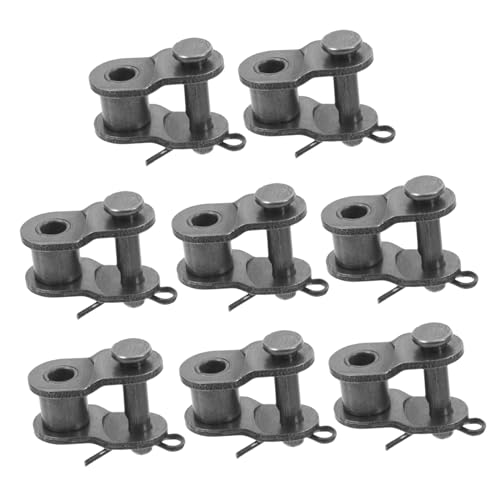 BUGUUYO 8pcs Stainless Steel Offset Links for Roller Chains Chain End Connectors for Bicycle and Industrial Use Crank Links for
