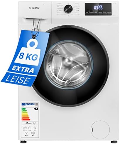 Bomann Washing Machine 8 kg, Max. 1400 rpm, Robust, Quiet and Dur...
