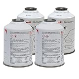 ZeroR® Genuine R1234YF Refrigerant Can for Automotive AC Systems - HFO-R1234YF, SSV Can with Reverse-Thread Design, Included Service Sticker - Compatible with R1234YF Systems - 8 Oz, 4 Can