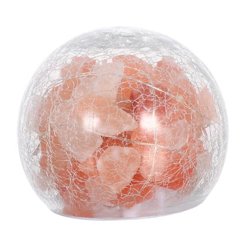 jojofuny Lampe De Sel Cristal De L'himalaya Batterie 4.5v Lumière Chaude Petite Lampe De Nuit Décoration Maison Pratique