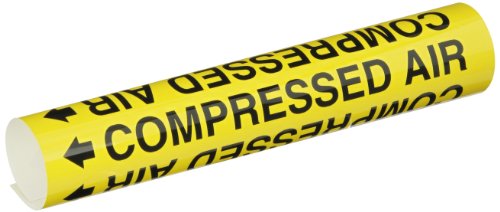 40% Off Discount Brady 5661-O High Performance - Wrap Around Pipe Marker, Legend "Compressed Air"