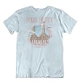 2Bhip Pink Floyd Animals Tour '77 Front & Back Print Adult Short Sleeve T Shirt Vintage Style Graphic Tees Light Blue