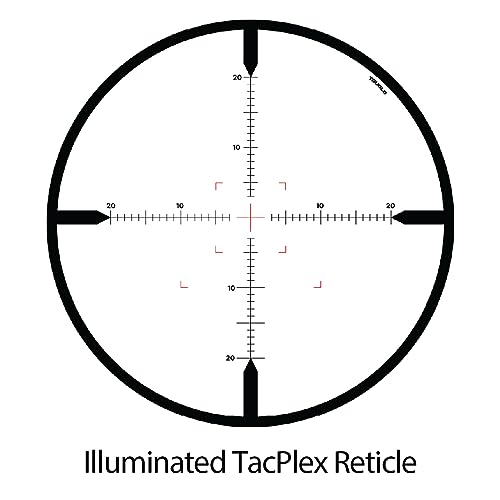 Image of Truglo Eminus Scope with 30MM Tube, Illuminated Tacplex Reticle, 1-Piece Mount