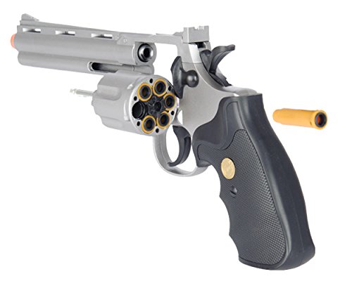 Ukarms Spring Airsoft Gun - 6 Shot 357 Magnum Revolver W/Shells + 6Mm Bbs (Silver) #TOP2