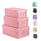 XUCHUN File Storage Boxes with Lid 3 in 1 Set, Foldable, Press-Stud ...