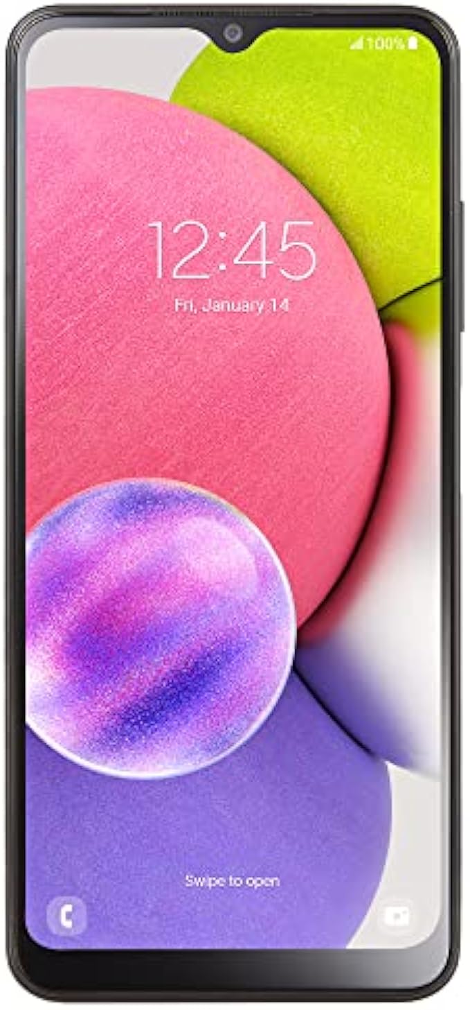 Simple Mobile Samsung Galaxy A03s, 32GB, Black - Prepaid Smartphone (Locked)