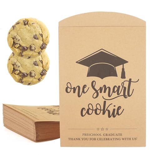 One Smart Cookie Bags for Preschool Graduation Decorations, Preschool Graduation Candy Cookie Treat Gift Bags, PRE-K Graduation Decorations 2024, CKDZ Preschool Graduation Decorations 2024