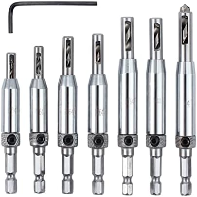 Scharnierbohrer Set 4/7 Stücks Selbstzentrierend Bohrer Set Türfensterbohrer Scharnierbohrer Set 4/7 Stücks Selbstzentrierend Bohrer Set Türfensterbohrer