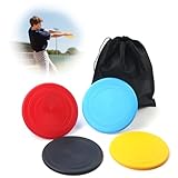 4 Pack Baseball Swing Trainer Swing Disk, 7 Inch Baseball Softball Hitting Aid for Batting Mechanics Swing Analysis, Lightweight Durable Baseball Swing Practice Training Equipment (4 Pack)