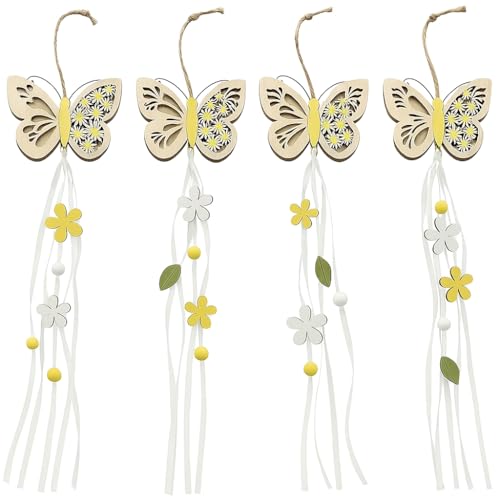 Khevga Fensterdeko zum Hängen – Frühlingsdeko Schmetterlinge im 4er Set...