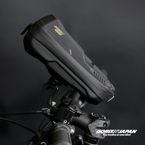 GORIX Sacoche de guidon étanche pour smartphone - Support pour smartphone - Durable - Écran tactile - Rotation à 360 degrés - Pour vélo de route et VTT (Active H3)