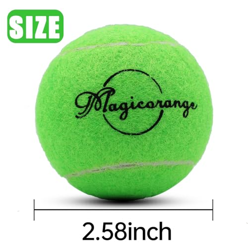 Image of Tennis Balls, Magicorange 12 Pack Advanced Training Tennis Balls Practice Balls, Pet Dog Playing Balls, Come with Mesh Bag for Easy Transport, Good for Beginner Training Ball (Cyan)