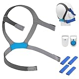 YBWM F40 Replacement Headgear with Magnetic Clips and Strap Cover，Adjustable Soft AirFit F40 Headgear Strap Compatible with Airfit F40 Mask