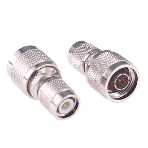 rfaha 2 adaptadores coaxiales TNC macho a N tipo macho RF macho TNC a N conector (F150 2)