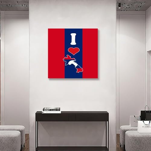 Lienzo de Laos "I Love My Country" de 20x20" para decorar tu dormitorio con orgullo 6