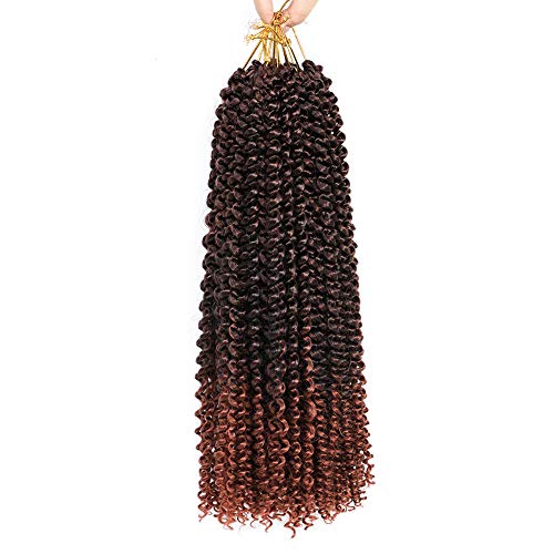 Dansama Passion Twist Hair Water Wave Braiding Hair for Butterfly Style Crochet Braids Bohemian Hair Extensions (18inch (Pack of 7), T1B/350)
